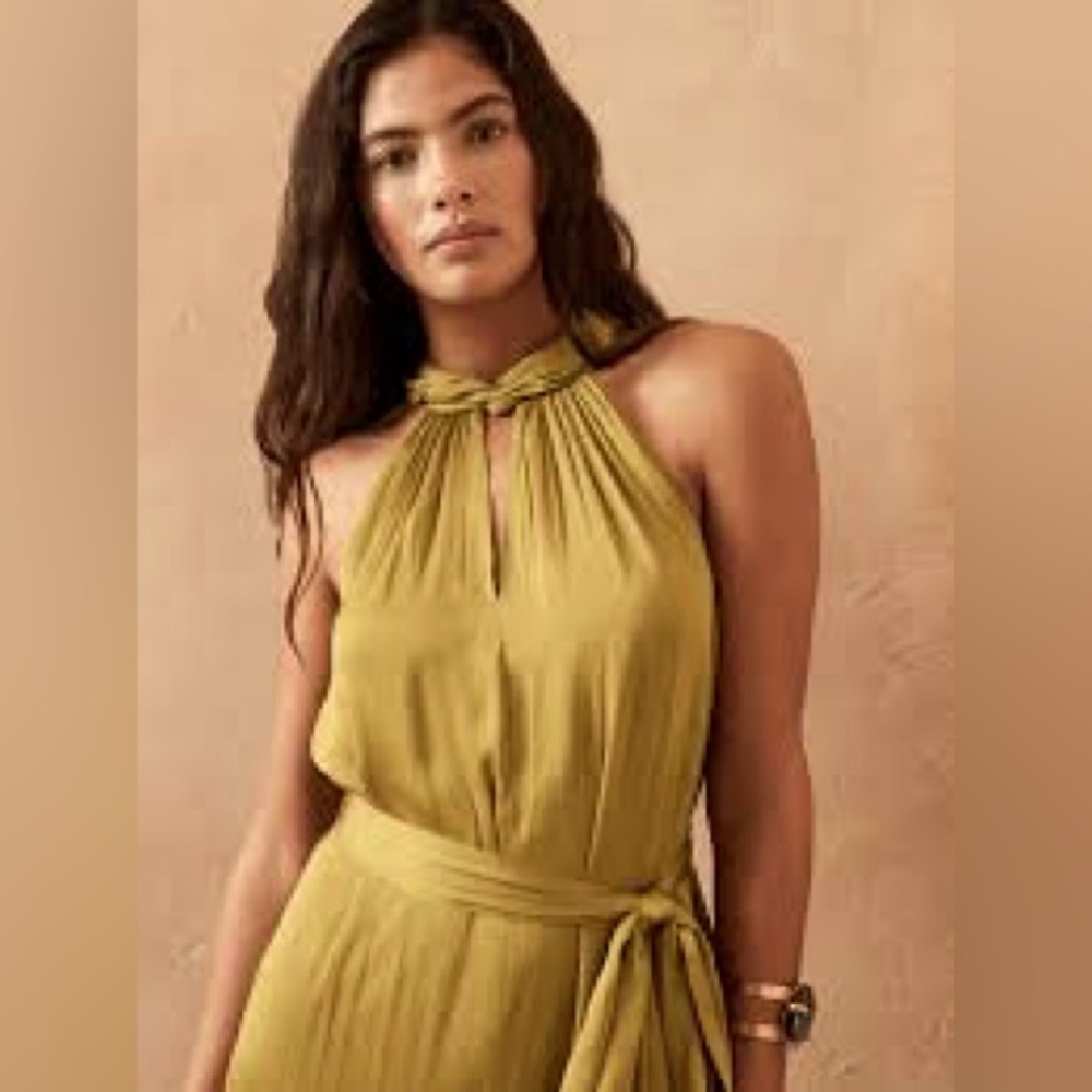 TURNER TWISTED MAXI DRESS Banana republic gold dress